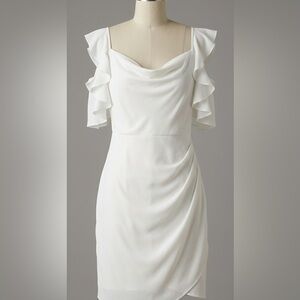 White Ruffle Dress NWOT